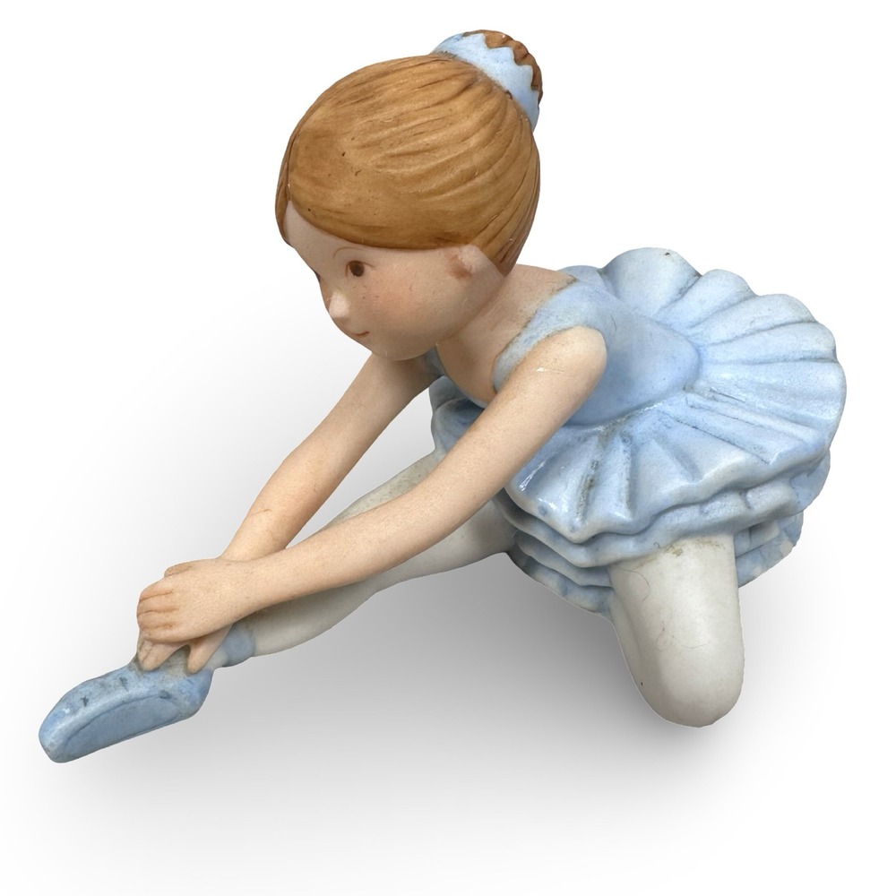 Holly Hobbie‎ Summit Collection 1990 Ballerina Porcelain Figurine Blue Tutu Girl